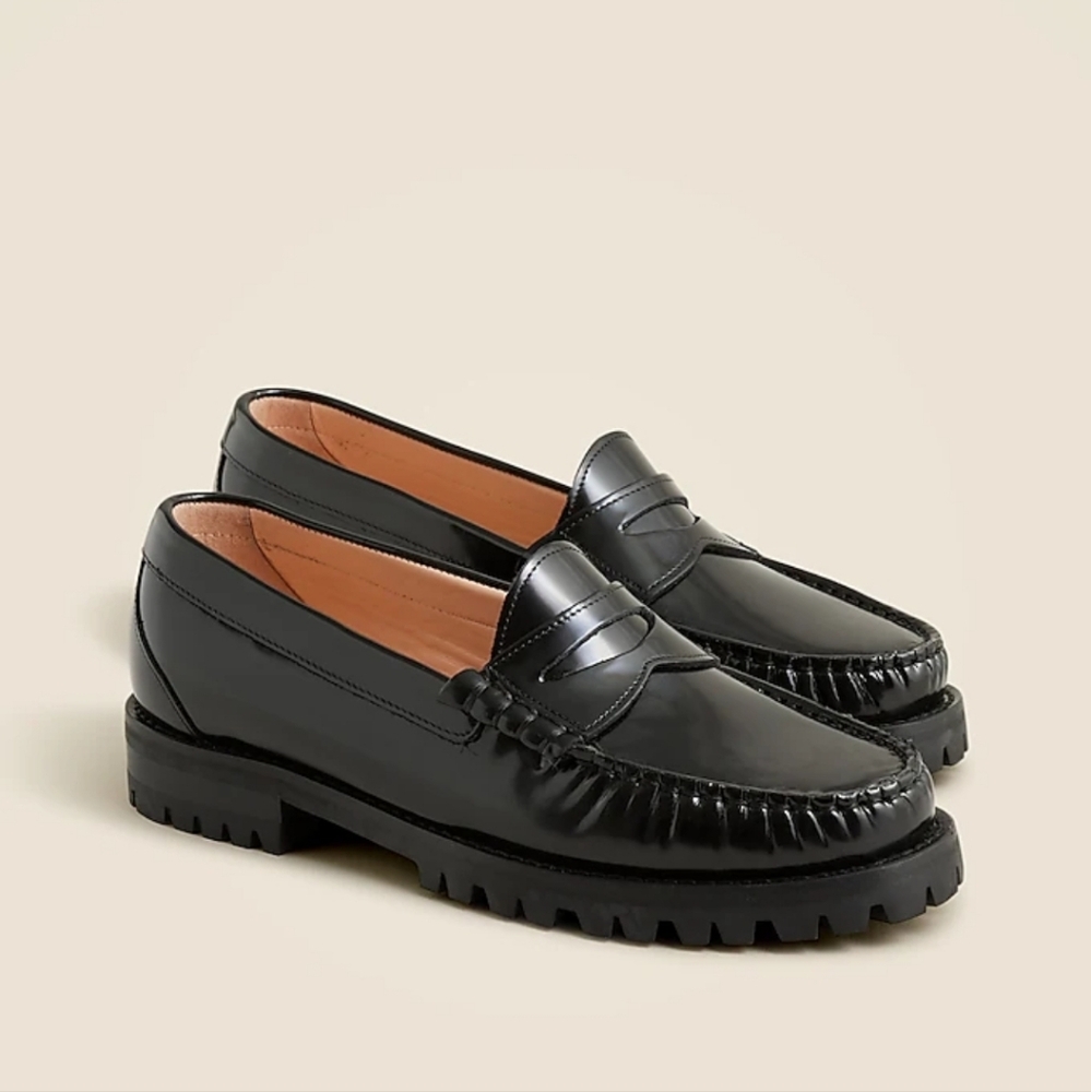 J. Crew Black Leather Loafers